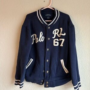 Polo by Ralph Lauren Navy Blue Kids Varisty Jacket